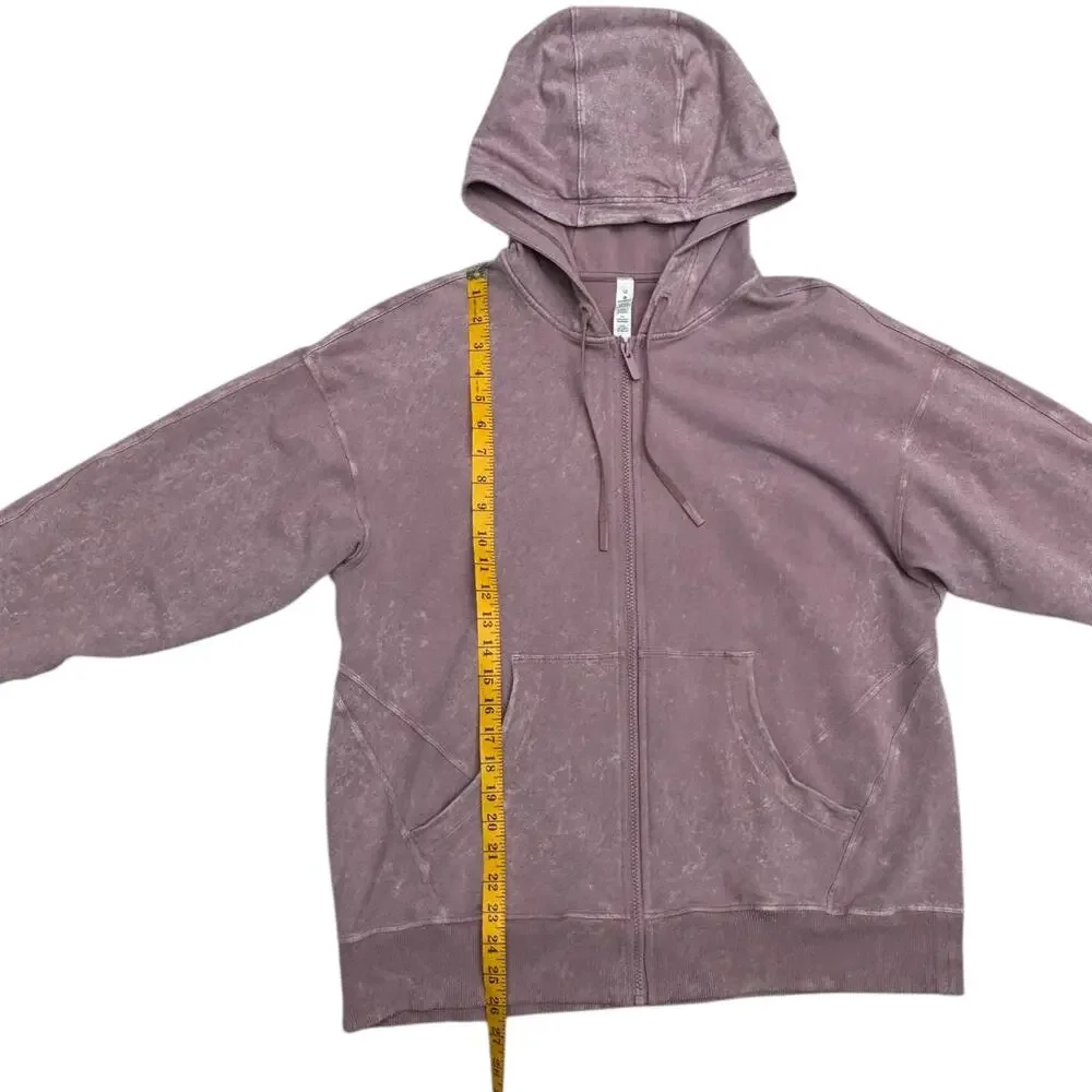 Lululemon Ready to Roll Hoodie Size 10 Washed Vintage Mauve Full Zip